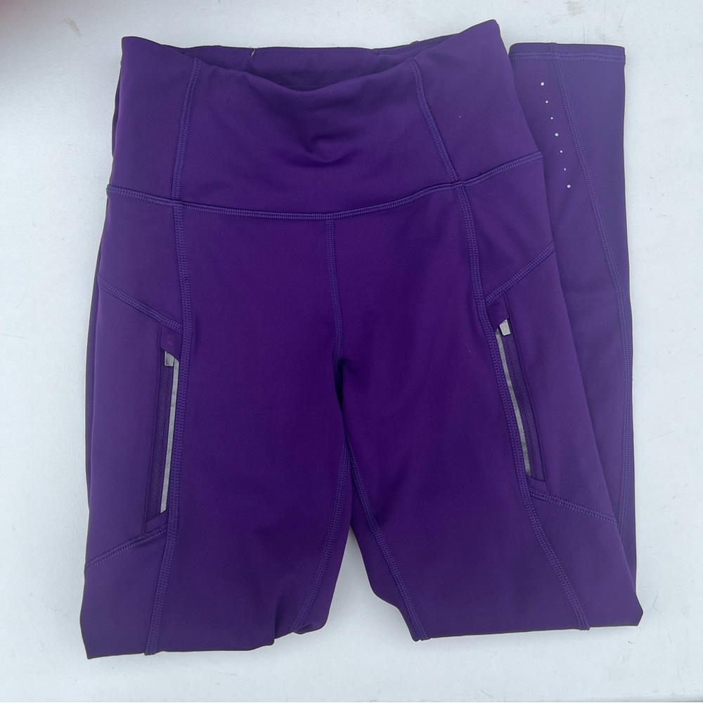 Athleta Zipper Leggings - Purple XXS